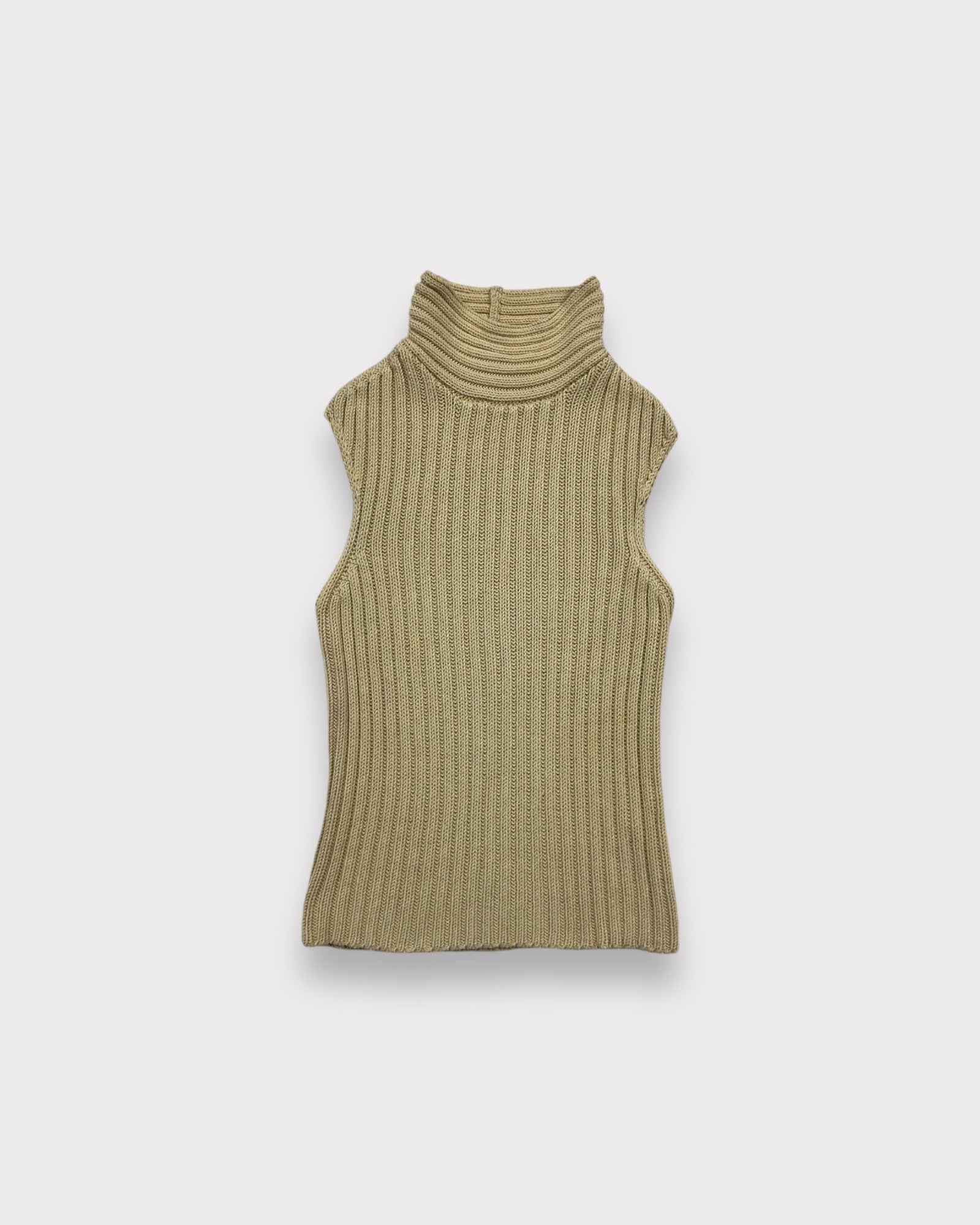 Top en maille Max Mara beige vintage