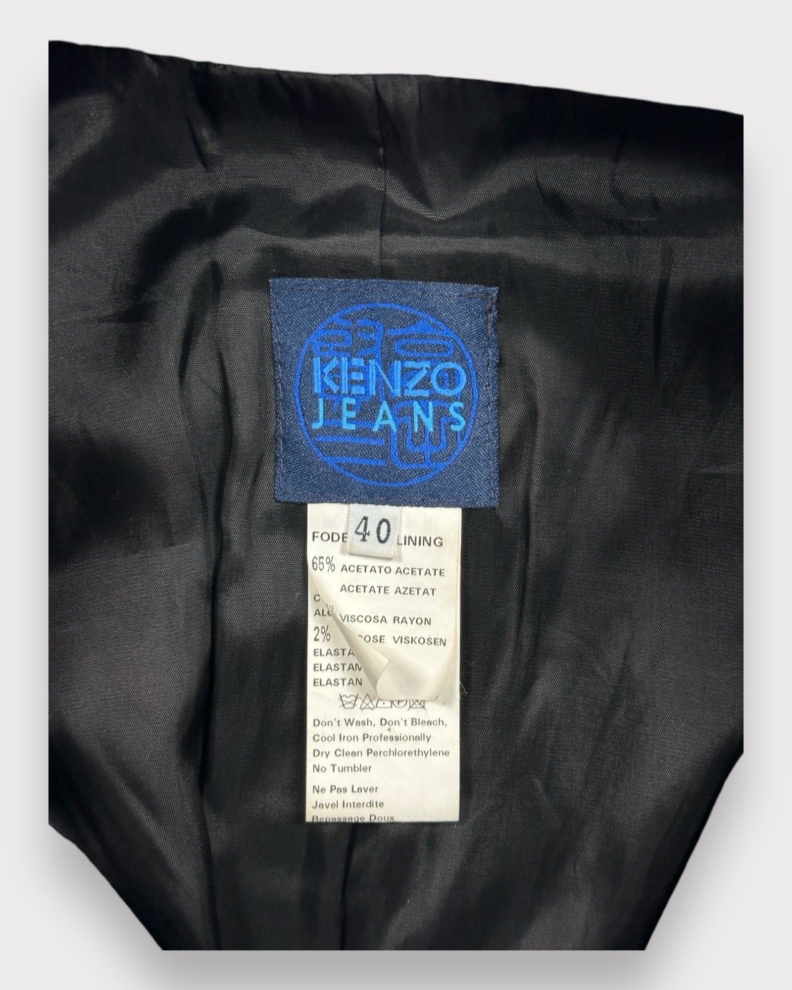 Veste Kenzo vintage zébrée années 80 Vintage Club Paris 