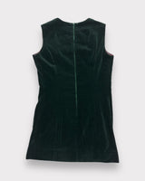 Robe en velours vert Vintage Club Paris