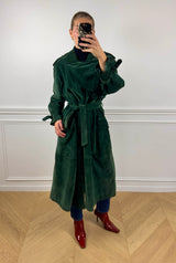 Trench en daim vert Vintage Club Paris