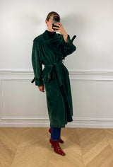 Trench en daim vert Vintage Club Paris