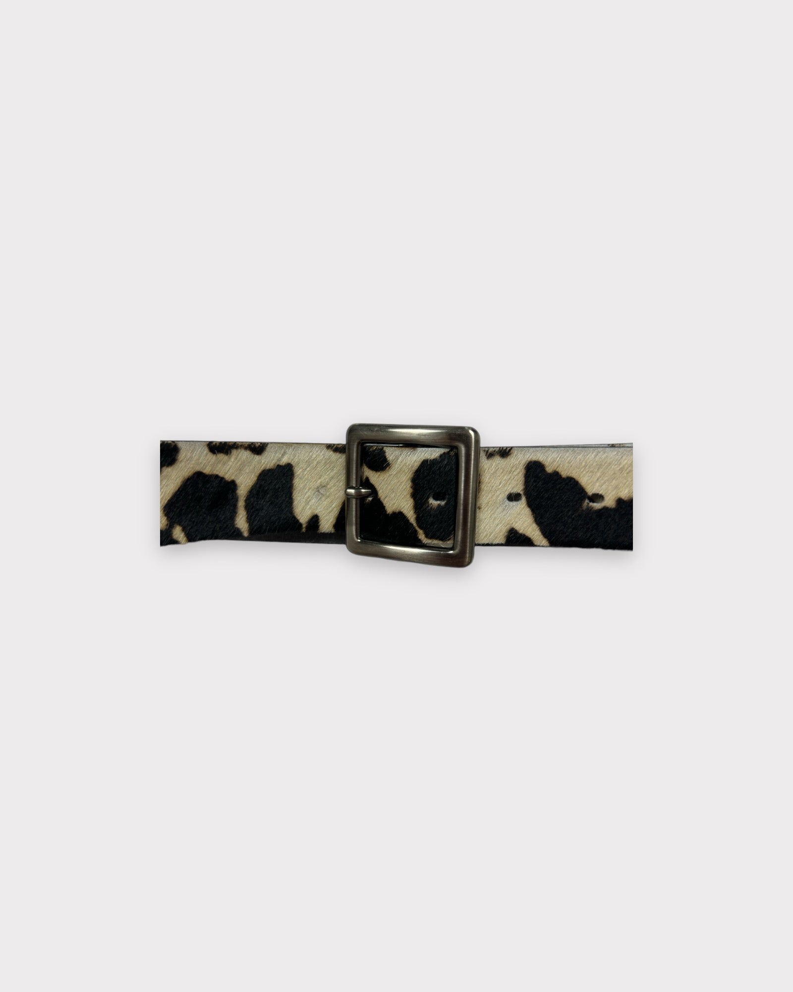 Cow print belt