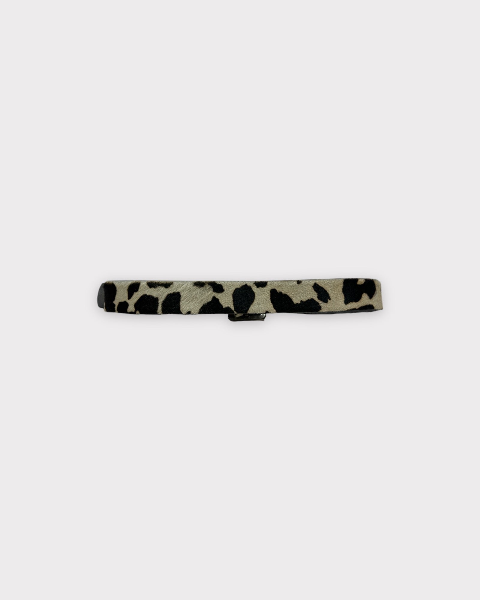 Cow print belt