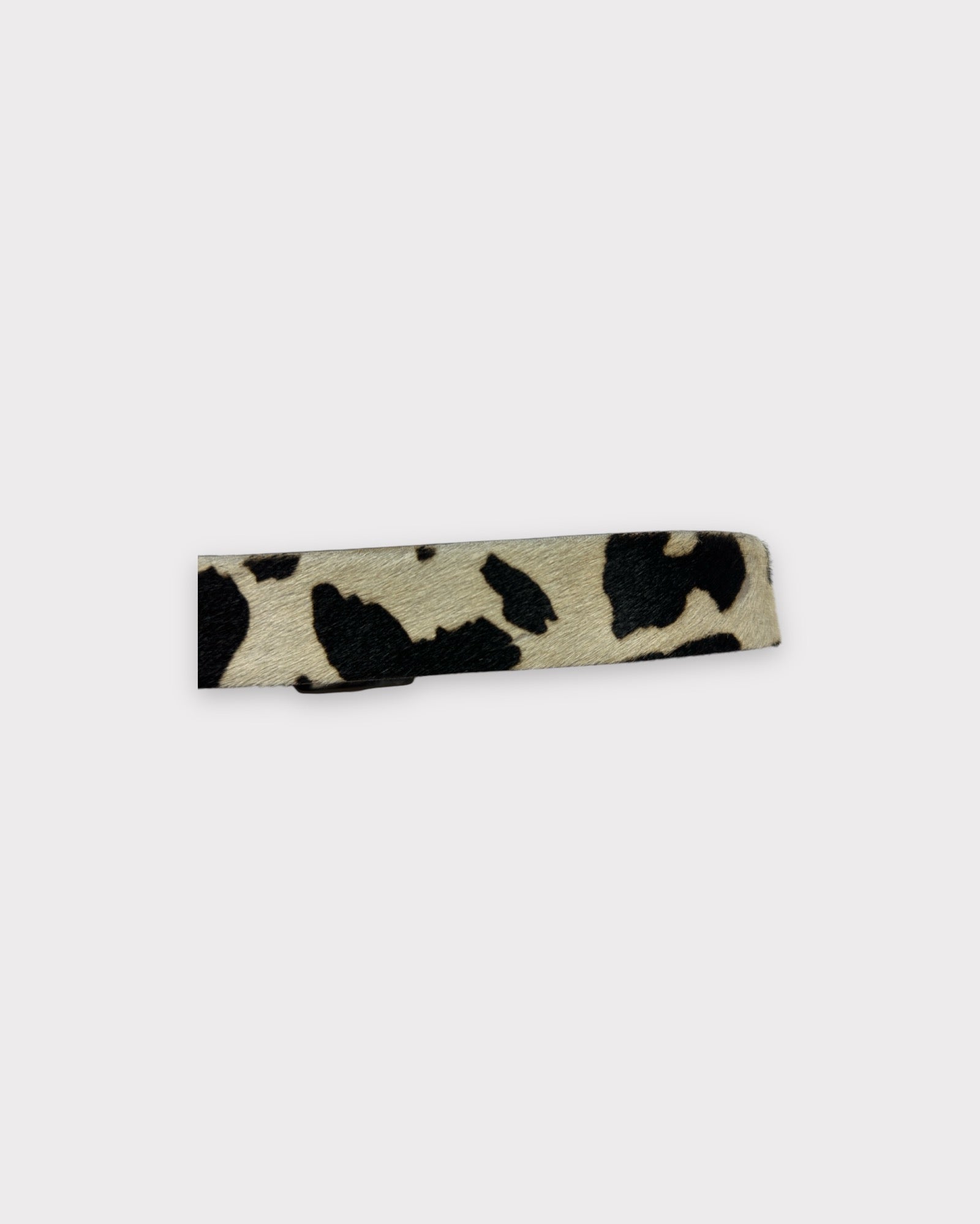 Cow print belt