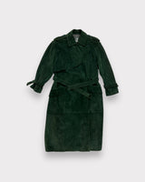 Trench en daim vert Vintage Club Paris