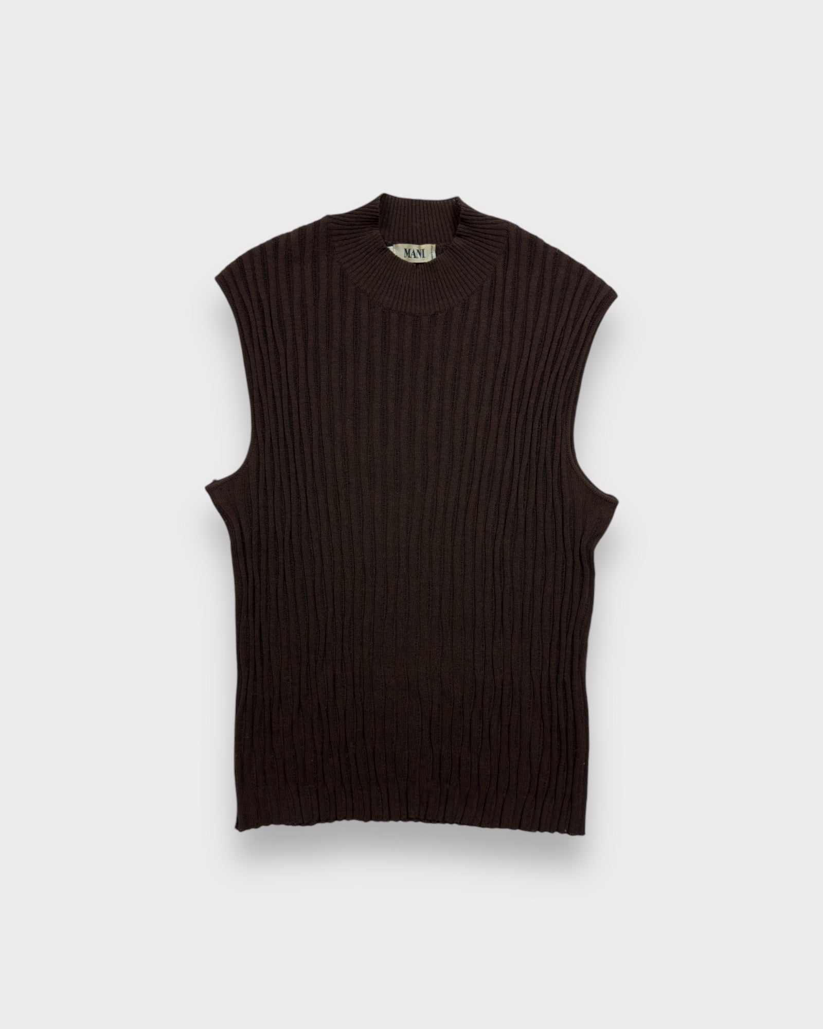 Top en maille marron Mani Vintage Club Paris