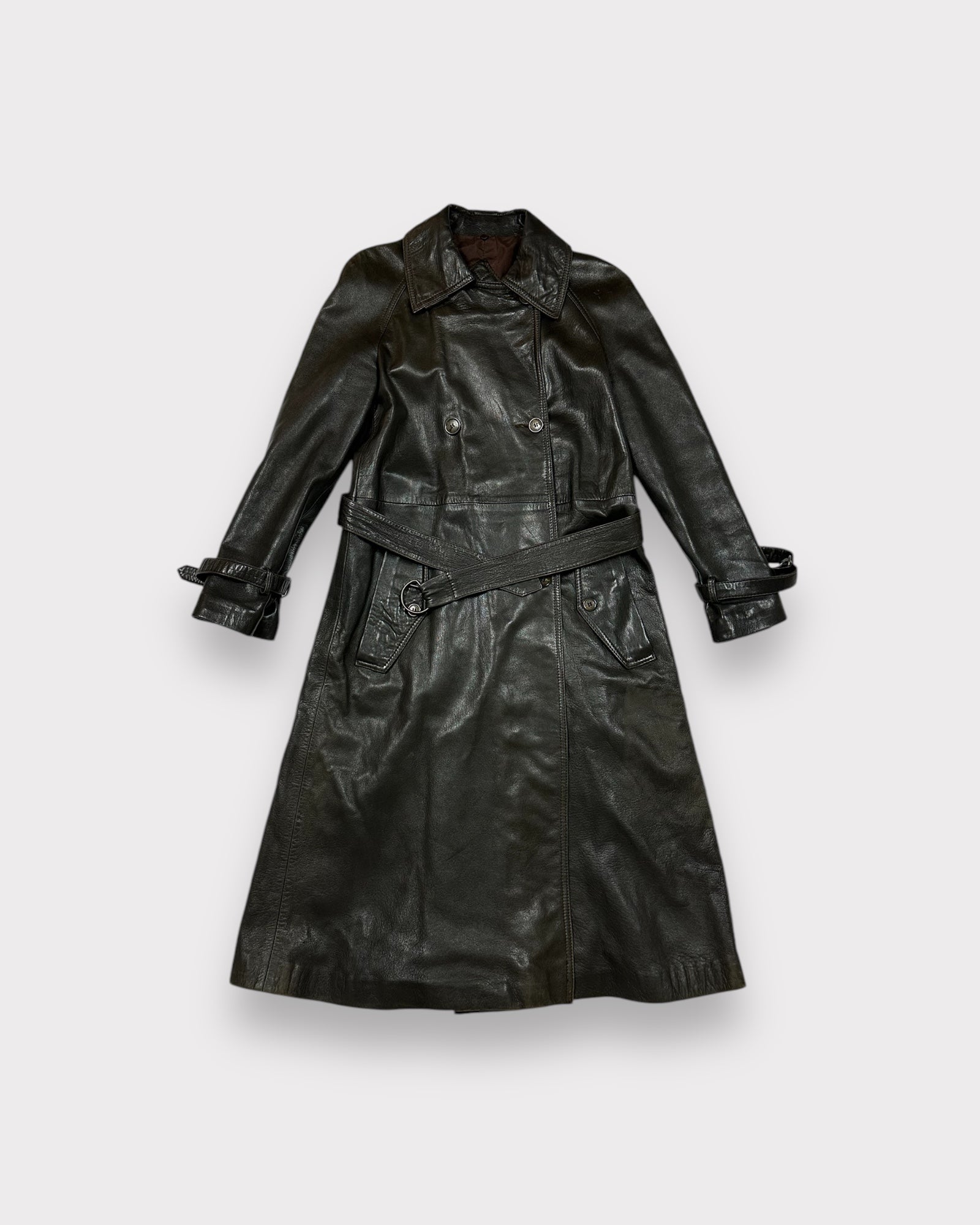 Trench en cuir Mac Douglas Anne Marie Beretta Vintage Club Paris 